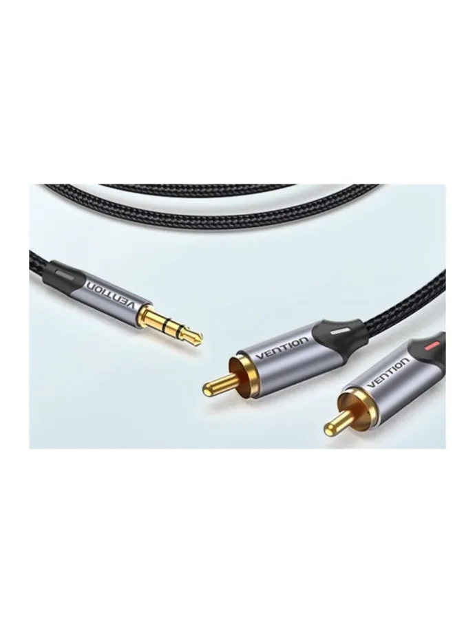 Kabel Audiokabel 2x Cinch auf 3.5mm 8m (grau)