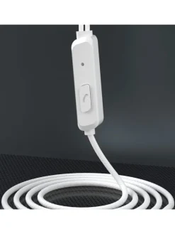 kabelgebundene Kopfhörer 1,2 m Weiß in Weiß