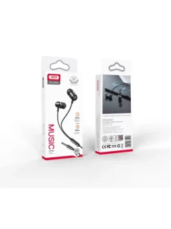 Kabelgebundene Kopfhörer mit 3,5mm Buchse in Schwarz in Schwarz