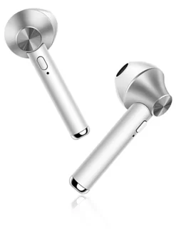 Kabellose Bluetooth-In-Ear-Kopfhörer in Silber