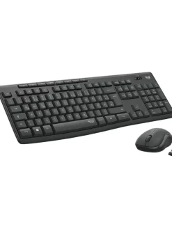 Kabelloses Tastatur-Maus-Set mit SilentTouch-Technologie, in Schwarz