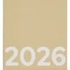 Kalender "2026" in Beige - (L)21 x (B)14,8 cm