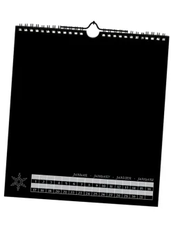 Kalender zum Selbstgestalten in Schwarz - (L)24 x (B)23 cm