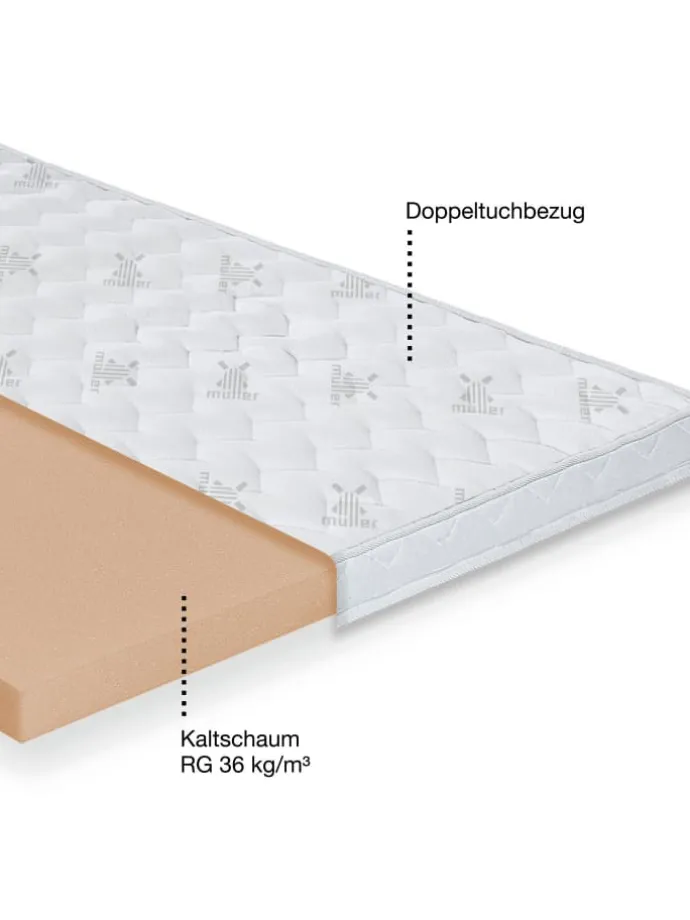 Kaltschaum Topper Lugano in weiss