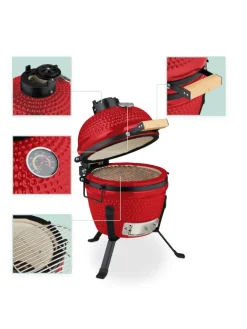 Kamado Grill in Rot - Ø 32 cm
