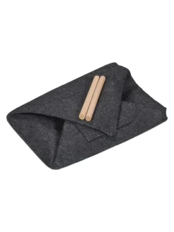 Kaminholzkorb in Grau - 50 L