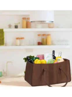 Kaminholztasche in Anthrazit