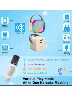 Karaoké-Set in Weiß