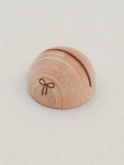 Kartenständer "Schleife" in Natur - (B)4 x (H)2,5 cm