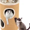 Katzenbaum Kratztonne Ø 36 cm 59,5 cm hoch in Braun