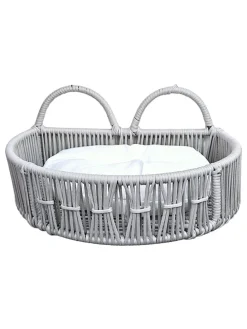 Katzenbett ''Peti'' in Grau/ Weiß - (B)51 x (H)27 x (T)33 cm