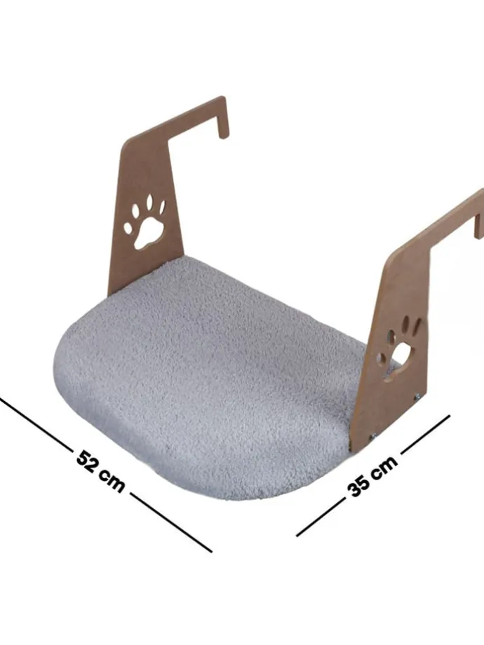 Katzenbett ''Riana'' in Hellgrau - (L)52 x (B)35 cm