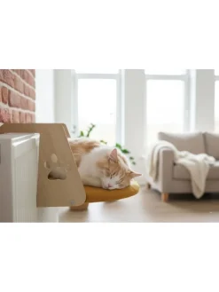 Katzenbett "Riana" in Senf - (L)35 x (B)52 cm