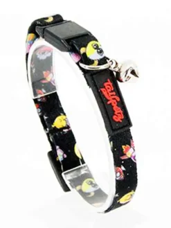 Katzenhalsband in Schwarz/ Bunt