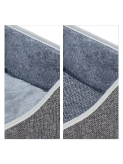 Katzenhöhle in Grau - (B)40 x (H)32 x (T)40 cm