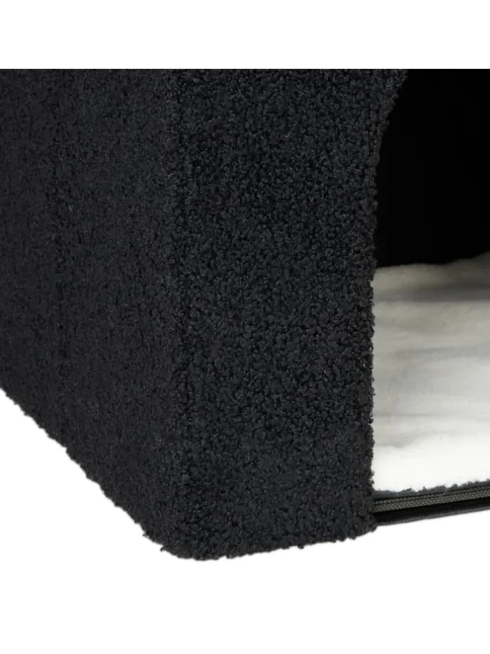 Katzenhöhle in Schwarz - (B)40 x (H)76 x (T)40 cm