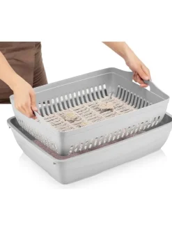 Katzenklo in Grau - (B)37,5 x (H)50 x (T)41 cm