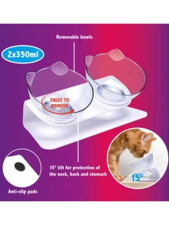 Katzennäpfe in Weiß - 2x 350 ml