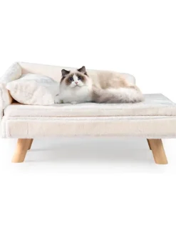 Katzensofa 71 x 43 x 40 cm in Weiß