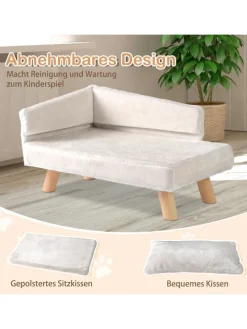 Katzensofa 71 x 43 x 40 cm in Weiß