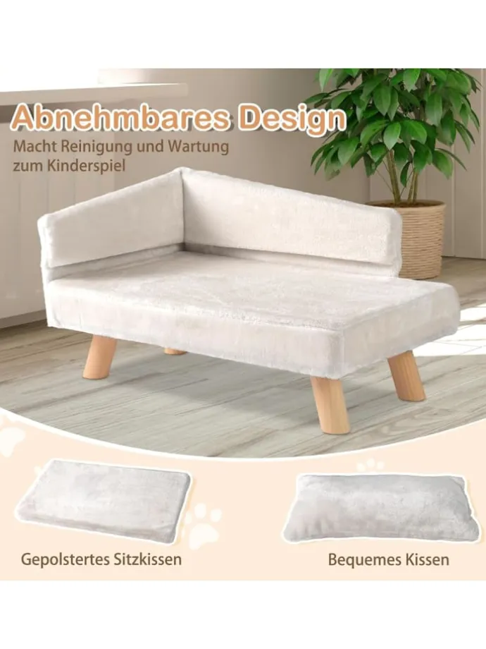 Katzensofa 71 x 43 x 40 cm in Weiß