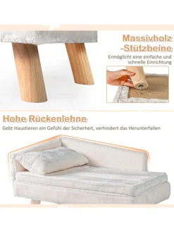 Katzensofa 71 x 43 x 40 cm in Weiß