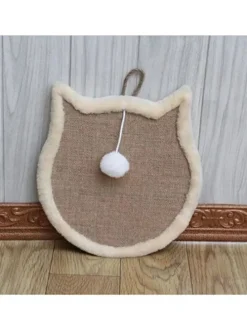 Katzen-Spielbrett in Hellbraun - Ø 34 cm