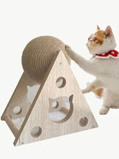 Katzenspielzeug in Beige - (B)27 x (H)27 x (T)21 cm