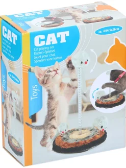 Katzenspielzeug in Grau/ Hellbraun/ Schwarz - (H)25 x Ø 14 cm