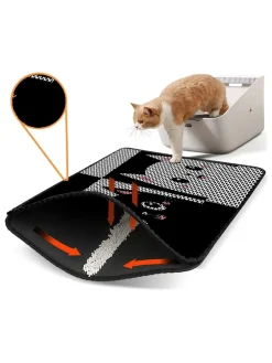 Katzenstreumatte in Grau/ Schwarz - (L)45 x (B)60 cm