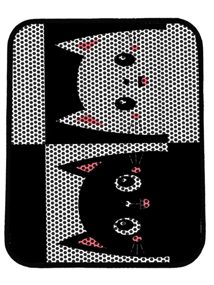 Katzenstreumatte in Grau/ Schwarz - (L)45 x (B)60 cm