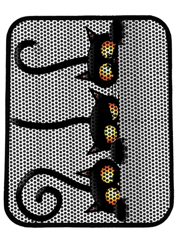 Katzenstreumatte in Grau/ Schwarz - (L)45 x (B)60 cm