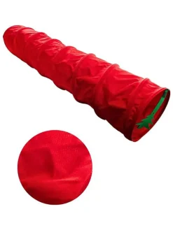 Katzentunnel in Rot - (B)125 cm