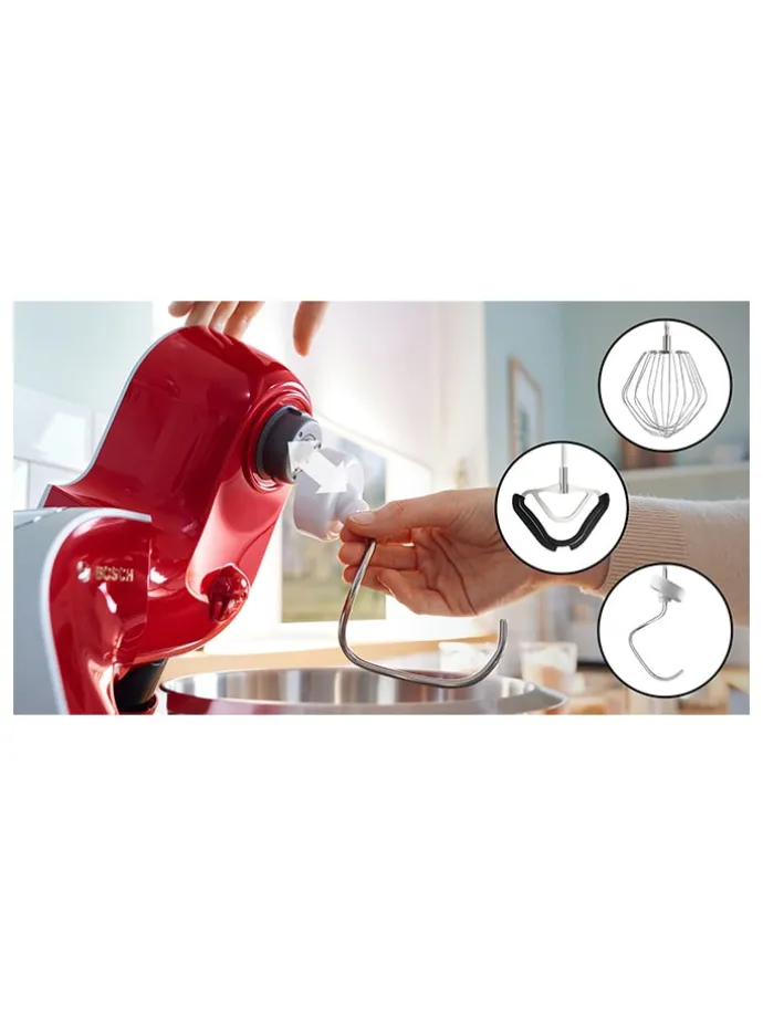 Küchenmaschine "Mum 5" mit Zubehör in Rot