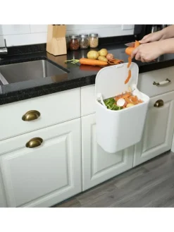 Küchenmülleimer in Weiß - 9 Liter