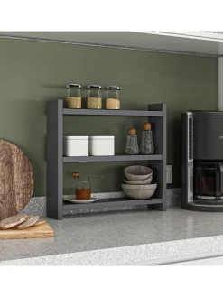 Küchenregal "Denver" in Schwarz - (B)34 x (H)10 x (T)30 cm