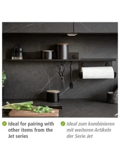 Küchenregal in Schwarz - (B)30 x (H)15 x (T)12 cm