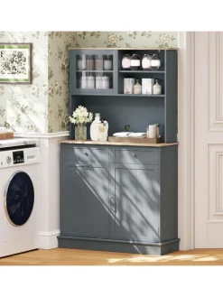 Küchenschrank für 45 L Mülleimer 100 x 34 x 172 cm in Grau