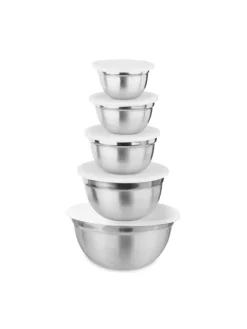 Küchen-Set 18 teilig in Silber/Weiß