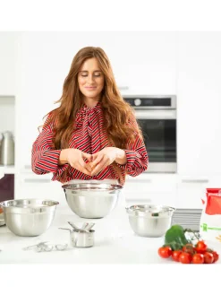 Küchen-Set 18 teilig in Silber/Weiß