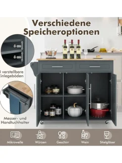 Küchenwagen Buffetschrank in Grau