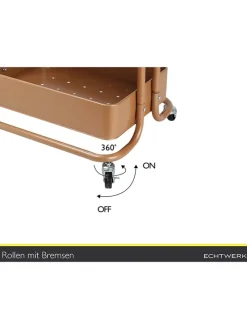 Küchenwagen in Kupfer - (B)43 x (H)86 x (T)32 cm