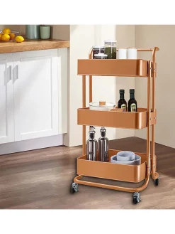 Küchenwagen in Kupfer - (B)43 x (H)86 x (T)32 cm
