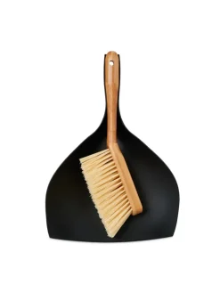 Kehrgarnitur in Schwarz/ Natur