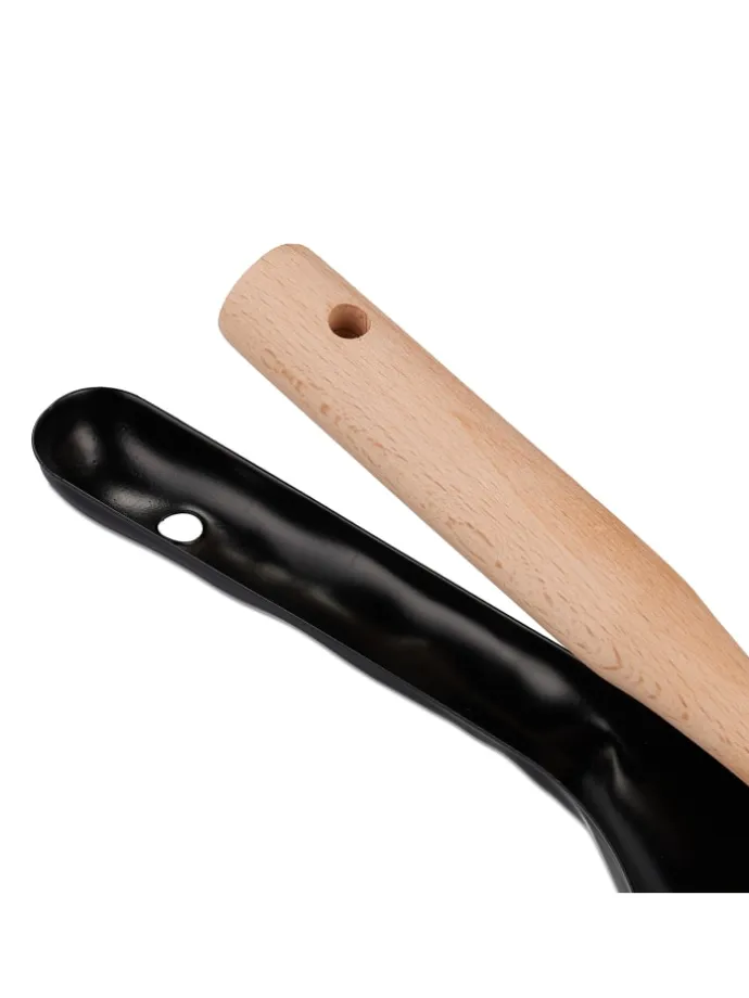 Kehrgarnitur in Schwarz/ Natur