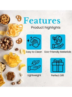 Keramik Dip-Schalen Set mit Holz-Tablett in Blau - Weiß