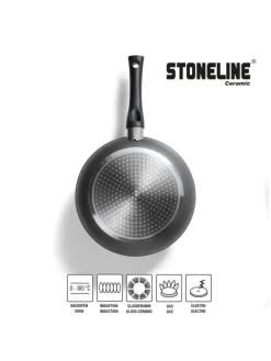 Keramik Kochgeschirr-Set 16-teilig 18/20/24/28 | mit Deckeln in Anthrazit