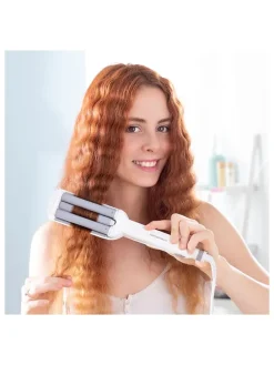 Keramik-Lockenstab in Weiß - (L)30 cm