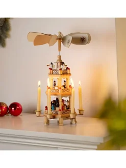 Kerzenhalter in Beige - (B)14,5 x (H)31 x (T)12,5 cm