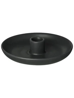 Kerzenhalter ''Vela'' in Schwarz - (H)2 x Ø 14 cm